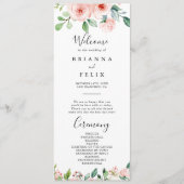 Elegantes Dainty Herbst-Blumenzettel Programm (Vorderseite)