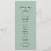 Elegantes Dainty Herbst-Blumenzettel Programm (Rückseite)