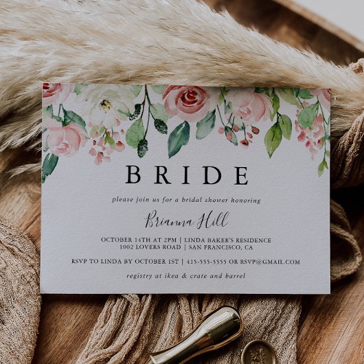 Elegantes Dainty Herbst Brautparty Einladung