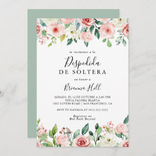 Elegantes Dainty Herbst Spanisches Brautparty Einladung