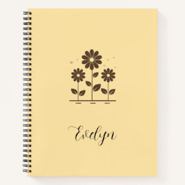 Elegantes Daisy Design - Minimalistische Blumen Notizblock
