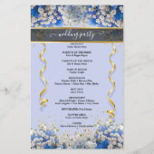 Elegantes Daisy Floral Custom Foto Wedding Program (Rückseite)