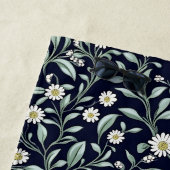 Elegantes Daisy Floral Muster auf dunklem Hintergr Strandtuch (Beispiel)