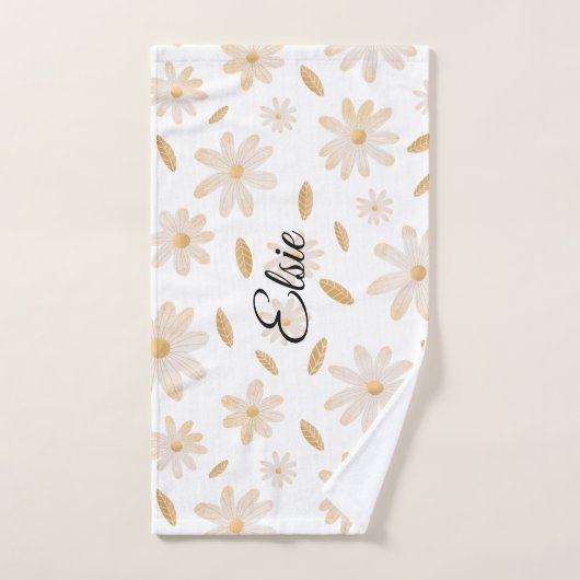 Elegantes Daisy Hues Personalisiertes Badetuch Set (Handtuch)
