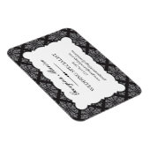 Elegantes Damask Berufliches Geschäft Magnet (Rechte Seite)