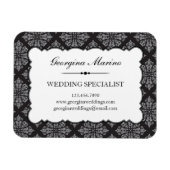 Elegantes Damask Berufliches Geschäft Magnet (Horizontal)