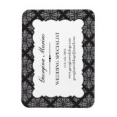 Elegantes Damask Berufliches Geschäft Magnet (Vertikal)