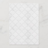 Elegantes Damask einfaches Minimales Hochzeitsmenü Menükarte (Rückseite)