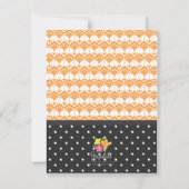 Elegantes Damask Halloween Cocktail Party Einladung (Rückseite)