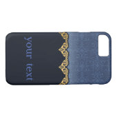 Elegantes Damask-Muster Case-Mate iPhone Hülle (Rückseite (Horizontal))
