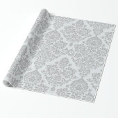 Elegantes Damask-Muster Geschenkpapier (Ungerollt)