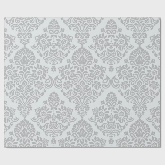 Elegantes Damask-Muster Geschenkpapier (Flach)