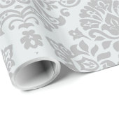 Elegantes Damask-Muster Geschenkpapier (Rolleneckpunkt)