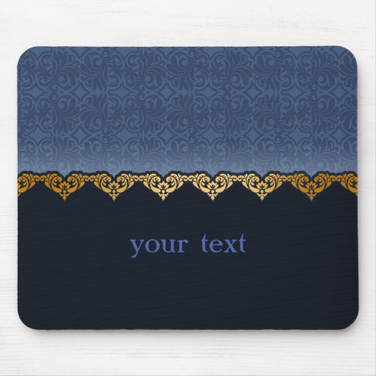 Elegantes Damask-Muster Mousepad (Vorne)
