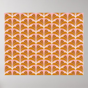Elegantes Damask Vintages Nahtloses Muster. De Poster