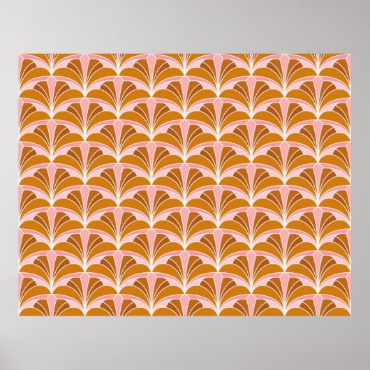 Elegantes Damask Vintages Nahtloses Muster. De Poster (Vorne)