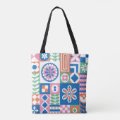Elegantes Damask Vintages Nahtloses Muster. De Tasche (Rückseite)