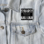 Elegantes Damast-Brautparty - Brautjungfer Button (Beispiel)