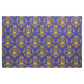 Elegantes Damast-Gewebe-Marine-Blau Stoff (Fat Quarter (45,7 x 55,9 cm))