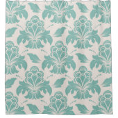 Elegantes Damast-Muster Duschvorhang (Vorderseite)