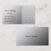 Elegantes Damast-Silber Visitenkarte (Vorne/Hinten)
