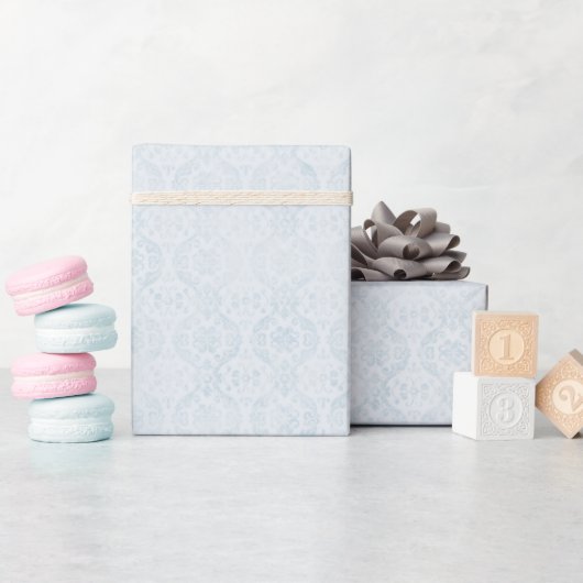 Elegantes Damast-Texturmuster-Wrap-Roll Geschenkpapier (Babyparty)