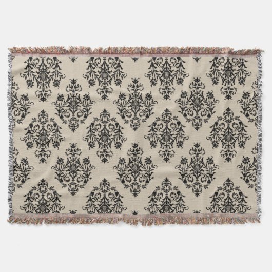 Elegantes Damastmuster Decke (Vorderseite)