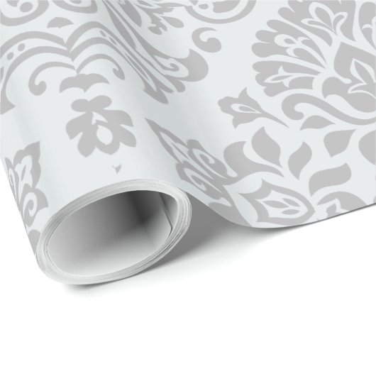 Elegantes Damastmuster Geschenkpapier (Rolleneckpunkt)