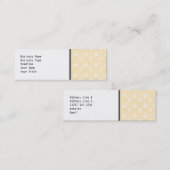 Elegantes Damastmuster. Helle Goldfarbe Mini Visitenkarte (Vorne/Hinten)