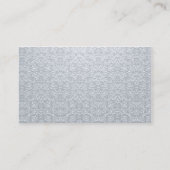 Elegantes Damastmuster und goldener Strudel Visitenkarte (Rückseite)