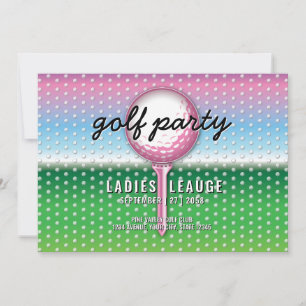 Elegantes Damen-Golfparty-Design Save The Date