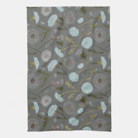 Elegantes Dandelion Blume Muster Geschirrtuch (Vertikal)