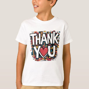 Elegantes "Danke" T-Shirt - Machen Sie einen große