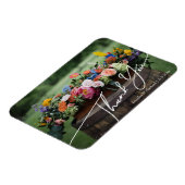 elegantes Dankeschön an White Handwriting Hochzeit Magnet (Linke Seite)