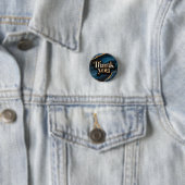 Elegantes Dankeschön-Design mit Blau und Gold Button (Beispiel)