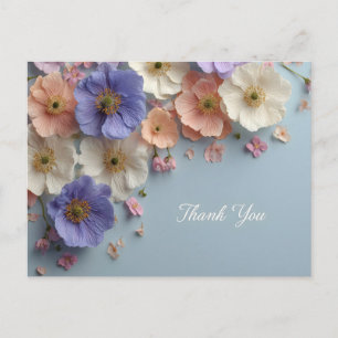 Elegantes Dankeschön-Design mit einer Pastell-Anor Feiertagspostkarte