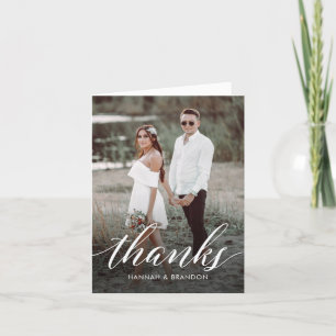 Elegantes Dankeschön-Manuskript Dankeskarte