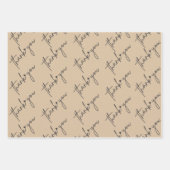 elegantes Dankeschön-Papier Geschenkpapier Set (Vorderseite 3)