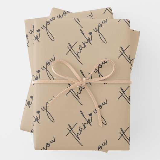 elegantes Dankeschön-Papier Geschenkpapier Set (Beispiel)