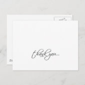 elegantes Dankeschön Postcard (horizontal) Postkarte (Vorne/Hinten)