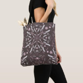 Elegantes Dark Botanical Mandala Muster Tasche (Von Nahem)
