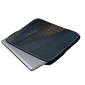 Elegantes Dark-Gold Halbtonmuster und Individuelle Laptopschutzhülle (Vorne Knopf)