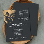 Elegantes Dark Imitate Gold Floral Beauty Makeup Flyer<br><div class="desc">Eleganter Flyer Template Design für Beauty Fachleute (Make-up,  Kosmetologie,  Beauty Consultant). Einfaches,  elegantes Blumendesign mit goldenen Blume-Imitaten. Wenn Sie Hilfe benötigen,  um dieses Produkt anzupassen,  kontaktieren Sie uns bitte.</div>