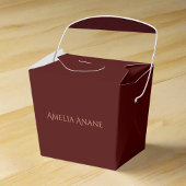 Elegantes Dark Red & Blush Pink Script Vielen Dank Geschenkschachtel