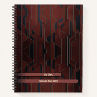 Elegantes Dark Shade Geometric Spiral Notebook Notizblock