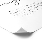 Elegantes Date Night Ideale für ein modernes Braut Poster (Ecke)