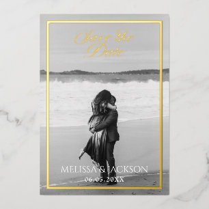 Elegantes Datum speichern Folieneinladung