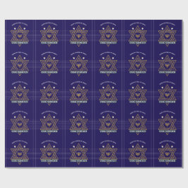 Elegantes Davidstern-Hanukkah-Geschenkpapier Geschenkpapier
