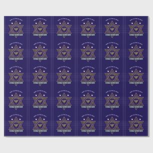 Elegantes Davidstern-Hanukkah-Geschenkpapier Geschenkpapier