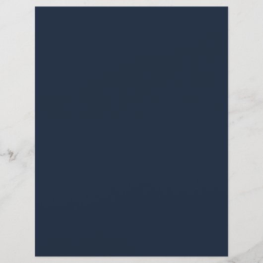 Elegantes Deep Blue Black & Red Wedding Bar Menu (Rückseite)